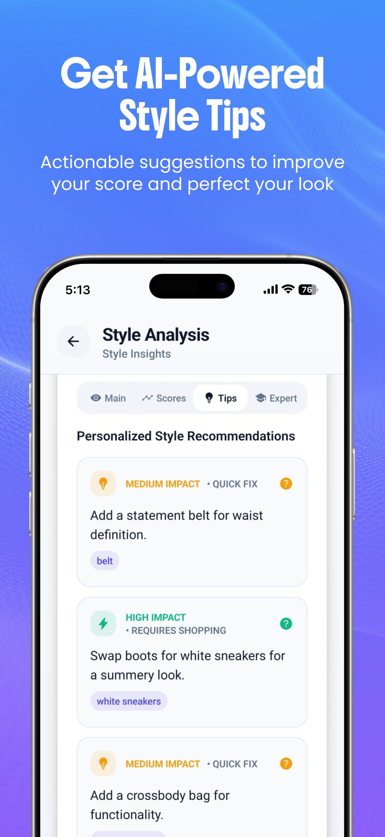 AI-powered style tips